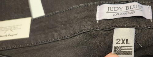 JUDY BLUE Skinny Fit High Waist Women 2XL 36x27 Distress Raw Hem Black Jeans NWT - Picture 7 of 9