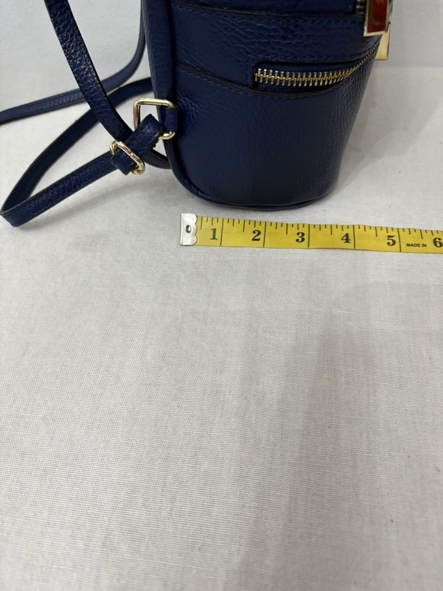 Borse in Pelle Genuine Italian Leather Mini Backpack — Navy Borse In Pelle Leather Mini Backpack Made in Italy Women main image 2