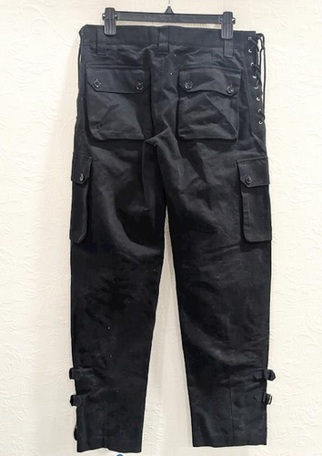 Men's Dolce & Gabbana Black Side Lace Bondage Buckle Zipper Pants IT46 VERY RARE - Picture 4 of 19