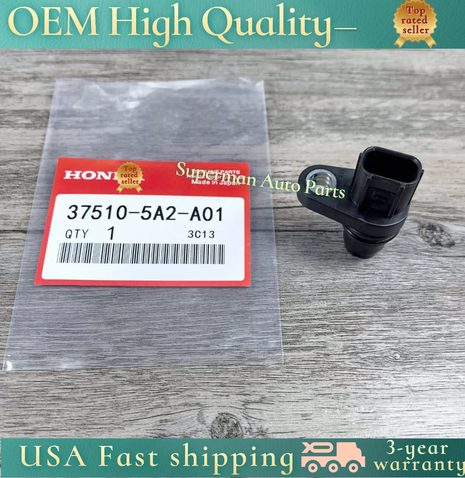 Sensor de posición del árbol de levas OEM 37510-5A2-A01 para Honda Accord CR-V Fit ILX TLX NSX Foto 3 de 4