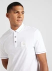 A|X Armani Exchange Men's Metallic Icon Logo Polo White RRP $85.00