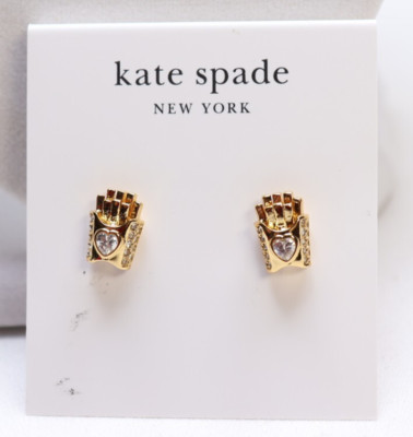 ピアス kate spade new york Fast Food Burger Studs What a Snack Pave French Fry Stud Earrings – Rocksbox