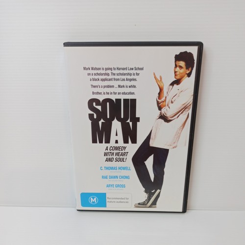 Soul Man DVD Harvard Law School Scholarship Tanning Thomas Howell VGC. R4 F/Post