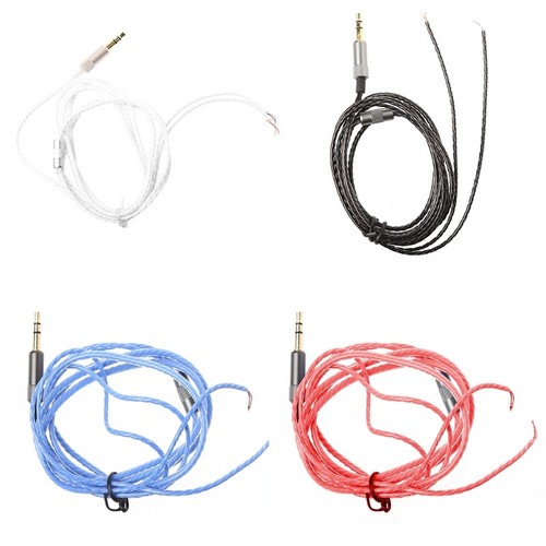3.5mm Jack DIY Replacement Headphone Cable Maintenance Wire Without MIC