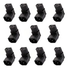  10PACK IEC C14 to C13 Power Adapter PDU Plug Up 90Degree for LCD Wall Mount TV