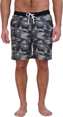 Eddie Bauer Swim Men's Volley Swim Trunk Shorts, 8'' Inseam, Black, Size XXL 2XL