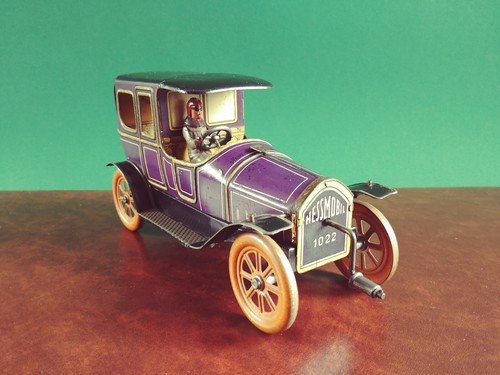 Rara versione viola JLH Hess Hessmobil 1022 berlina giocattolo di latta - Foto 6 di 9