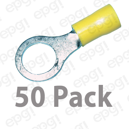 ANILLO TERMINAL VINILO 3/8" AMARILLO CALIBRE 10-12 #109-50PK - Imagen 1 de 2