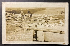 Scene At Aspenson Home Where Two Met Death From Cyclone 6-12-15 RPPC AZO