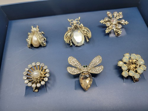 Joy Joanna Buchanan Strass Schmetterling Biene Wespe Schneeflocken Clip Ornamente 6 - Bild 2 von 7