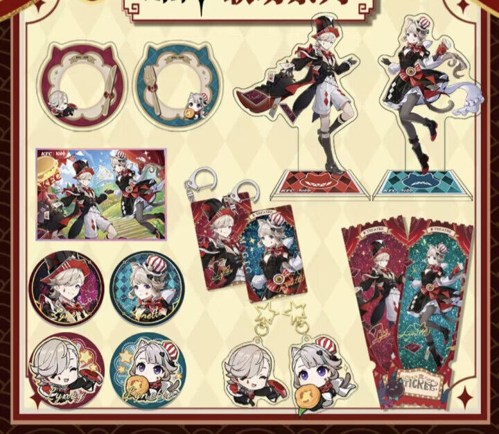 2024 KFC Genshin Impact Character Badge Card Full set 15pcs