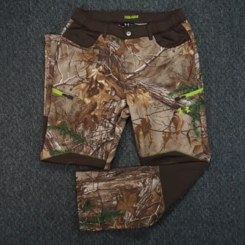 Under Armour Pants Men Large Brown Camo Coldgear Infrared Scent Control Realtree - Picture 1 of 10