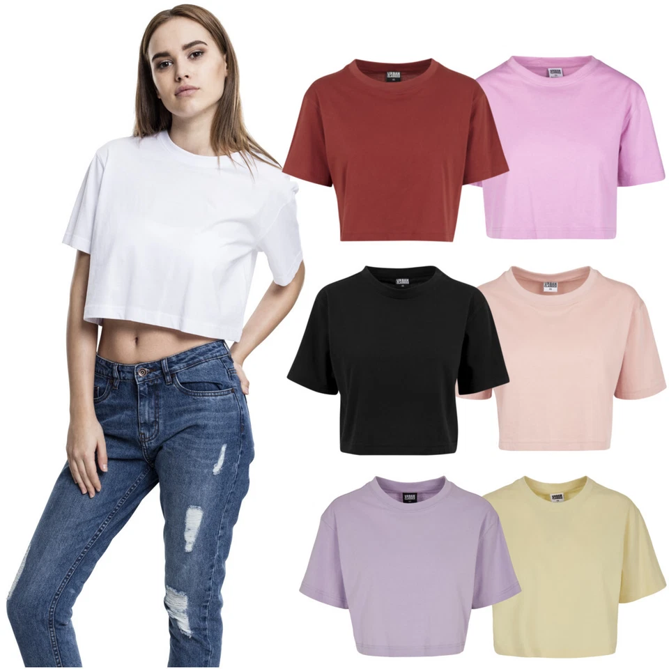 Urban Classics Ladies Short Oversized Tee T-Shirt Top - Image 1 of 4