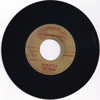 Vico Torriani: Renatta / Chi-Chico Teek LONDON INT PROMO 45-INT10018V - VG+   