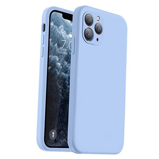 Compatible with iPhone 11 Pro Case, Upgraded Liquid Silicone with Light Blue