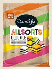 901896 1X 270G BAG DARRELL LEA LIQUORICE ALL SORTS AUSTRALIAN MADE SOFT SWEET