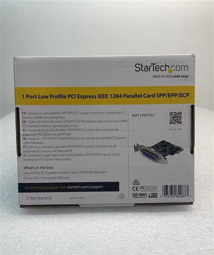 NEW StarTech 1-Port Low Profile PCI Express IEEE 1284 Parallel Card PEX 1PLP - Picture 2 of 2