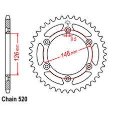 RK 42T Rear Sprocket for Suzuki RMZ450 2005-2010