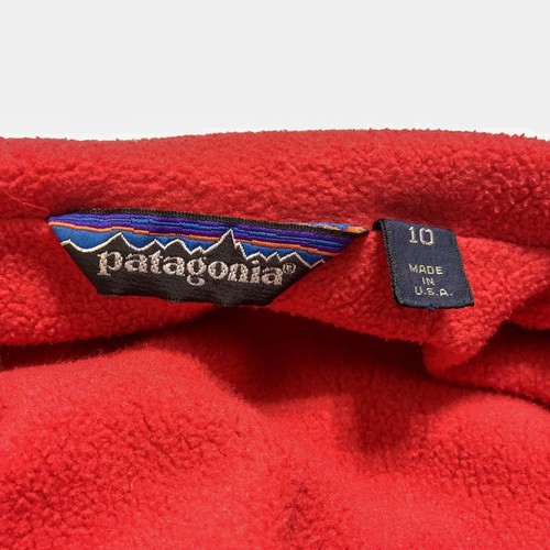 Vintage Damen Patagonia USA oliv drab Reißverschluss Stapel Vlies Muschel Bomberjacke Kind - Bild 8 von 11