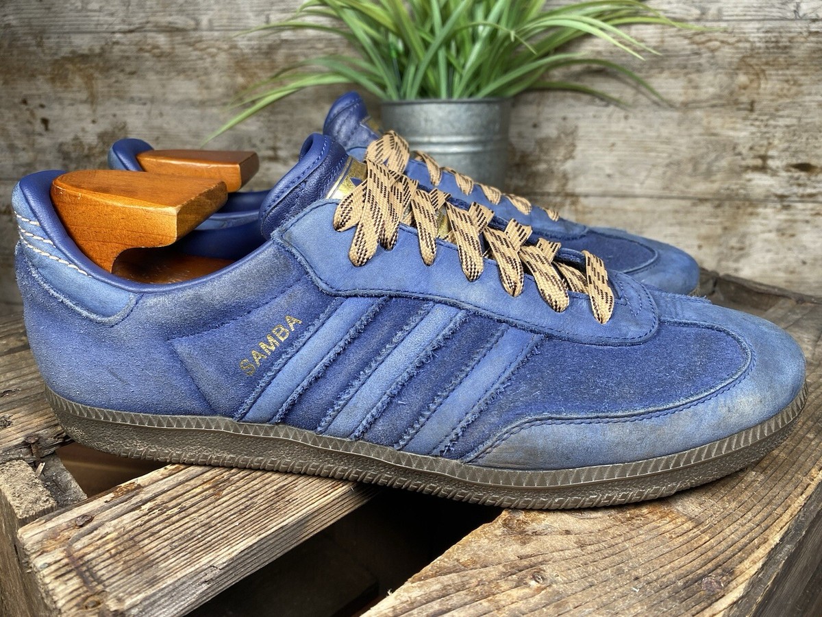 Dark Blue Adidas Shoes Adidas Originals Samba Fb Trainer Blue