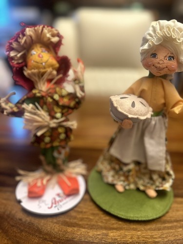 Annalee 2er Set Herbstpuppen, Vogelscheuche, 75th Anniversary und Apple Pie Baker,  - Bild 1 von 4