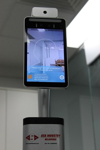 8 inchTemperature Monitoring AI Face recognition, table top stand,  long Stand  - Picture 1 of 17