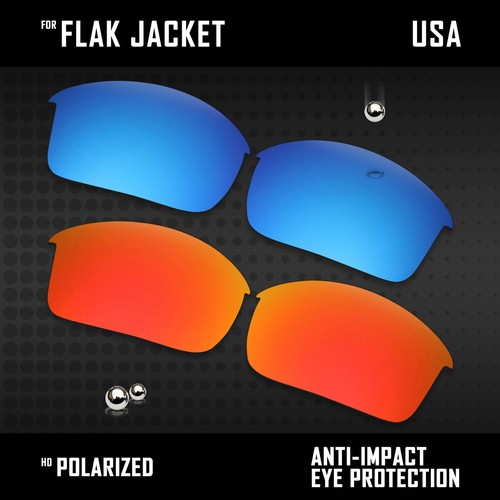 Anti Scratch Polarized Replacement Lenses for-Oakley Flak Jacket 63mm Options - Picture 25 of 32
