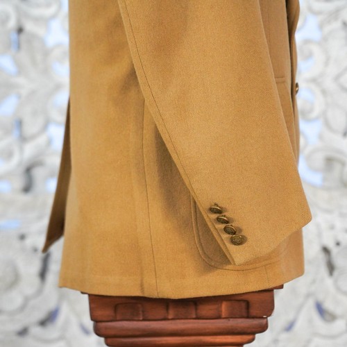 Cricketeer Camel Blazer 100% Wool Men's 2-Button Gold Buttons 42R USA VTG - Picture 12 of 17
