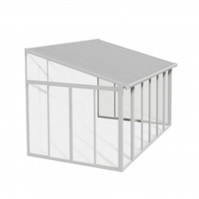 Palram-Canopia Kaltwintergarten San Remo 3x4.25 Terrassenüberdachung Weiss 