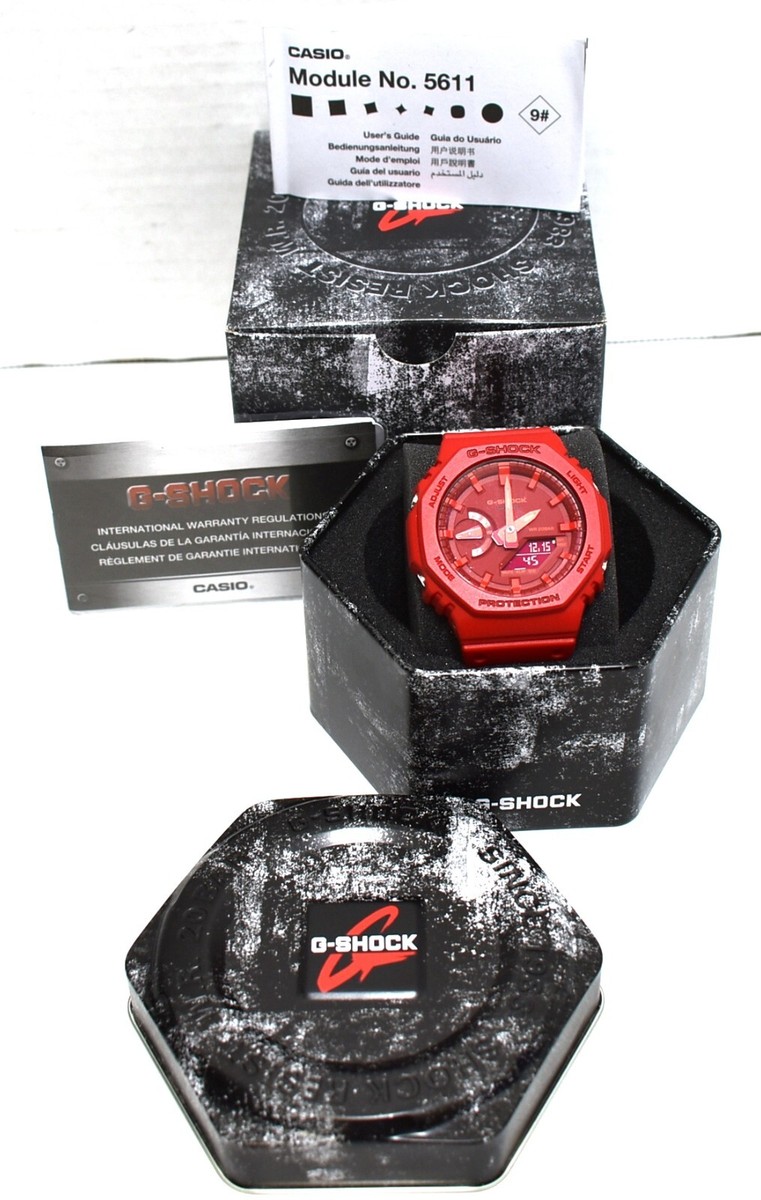 Casio G-Shock GA-2100-4A Carbon Core Guard Red Analog
