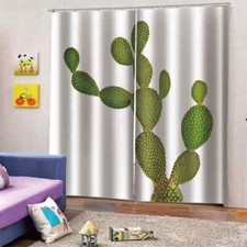 Cactus that are carefully cared forPrinting 3D Blockout Curtains Fabric Window