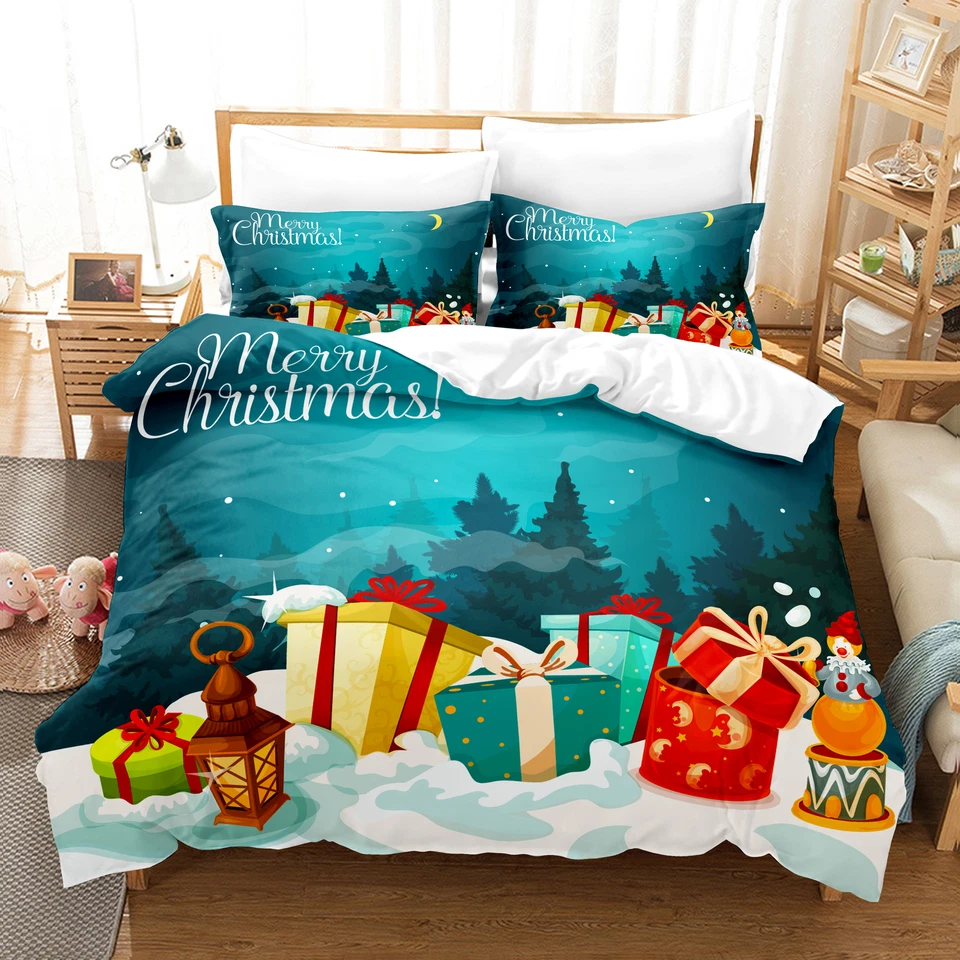 Single Double Queen King 2025 New Christmas Xmas Quilt Doona Duvet Cover Set - image 2 of 4