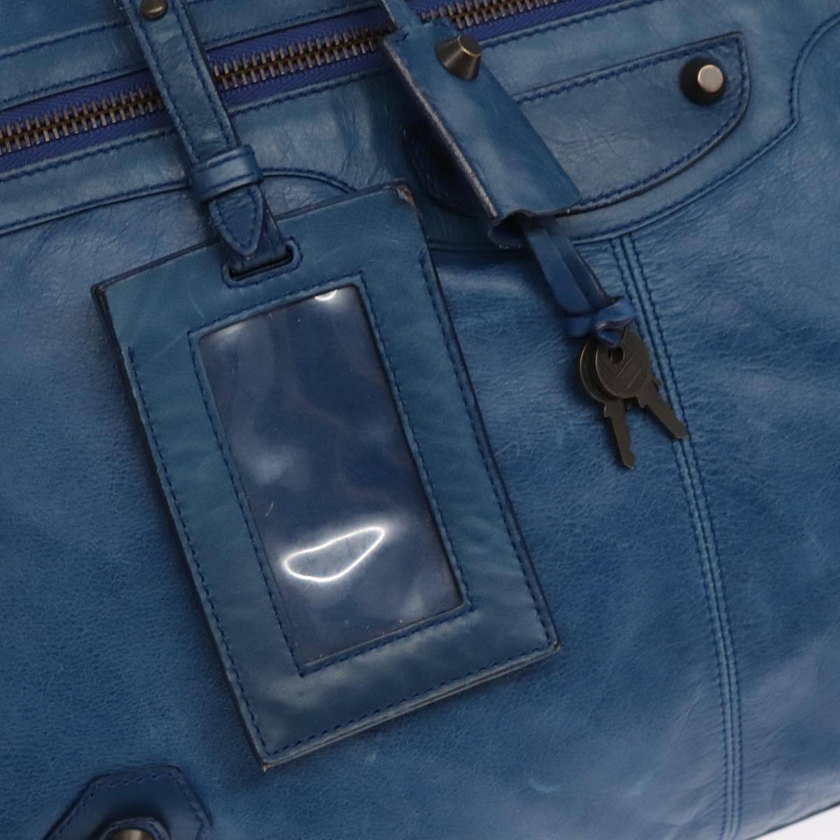 BALENCIAGA Hand Bag Leather 2way Blue Auth mr794 | eBay BALENCIAGA Hand Bag Leather 2way Blue Auth mr794 | eBay