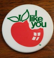 1974 PPS, Inc I Like You Vintage Button Pin Pinback