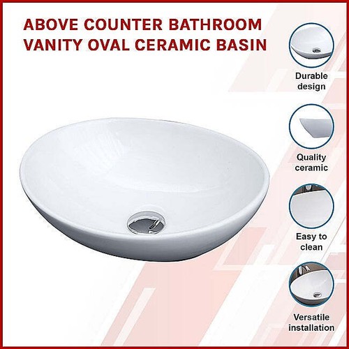 Della Francesca Bathroom Ceramic Above Counter-top Basin for Vanity - Picture 3 of 8
