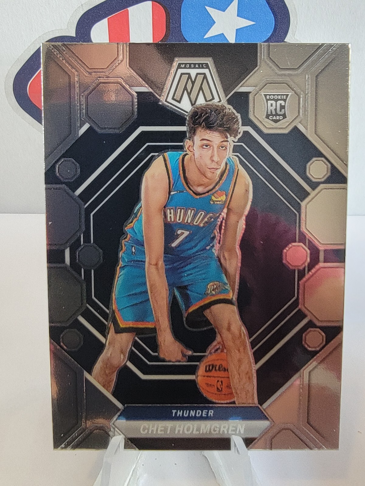 2022-23 Panini Mosaic Chet Holmgren Base Rookie #236 Oklahoma City Thunder