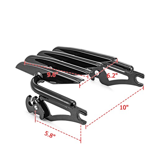 Passenger Backrest Sissy Bar Rack & Docking for Harley Street Road Glide 14-24 - Picture 3 of 6