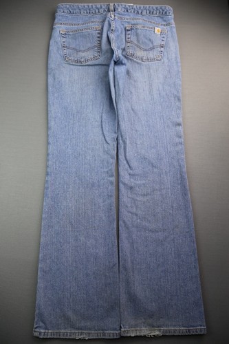 Para mujer Carhartt Jeans Calce Curvilíneo Bota Corte Elastizado Talla 6x32 (Medida 32x32) - Imagen 7 de 12