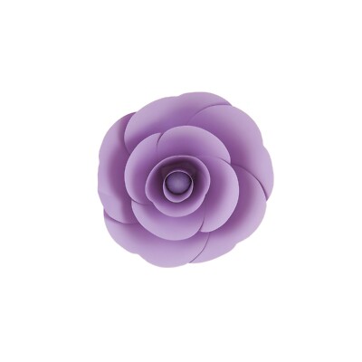 Mega Crafts - 8'' Handmade Paper Pedal Flower - Lavender, 1PC