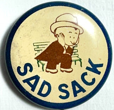 c1940s Sad Sack Comic 1" Tin Litho Pinback Button