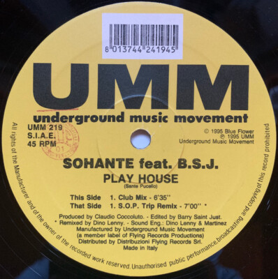 Sohante Feat. BSJ - Play House (12'') (Very Good Plus (VG+)) - 2917062178
