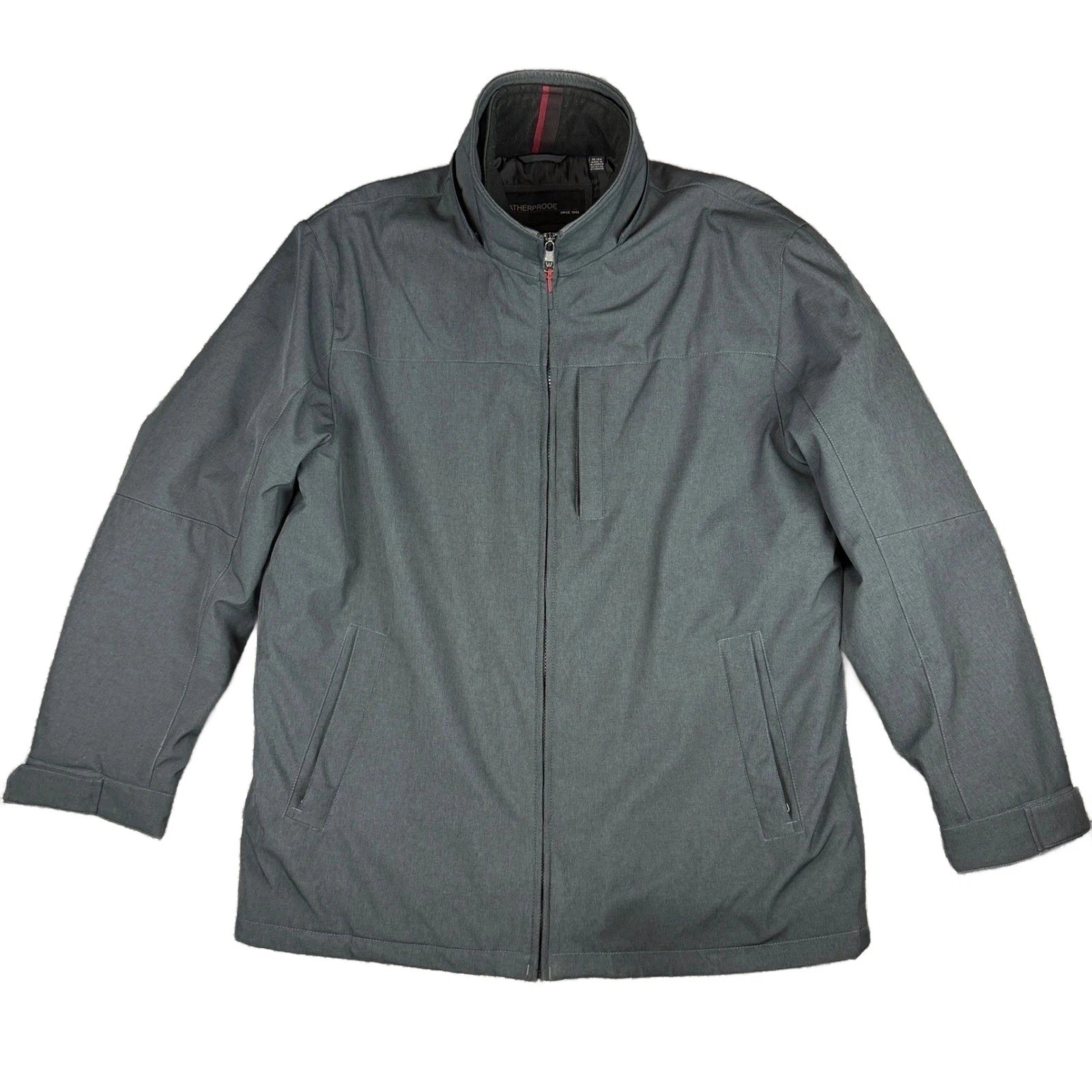 Weatherproof Jacket Men's XL Full Zip Insulated Charcoal Gray Classic Utility