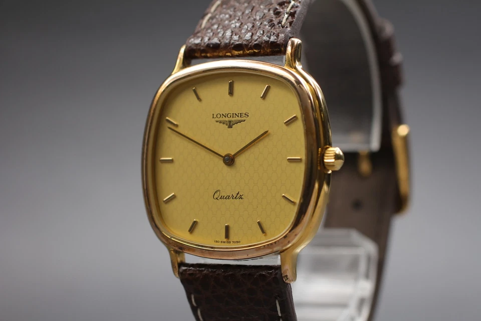 [Exc+5] Longines 150 7050 L150 Gold Square Quartz 30mm Swiss Made Men's Watch - Image 3 of 4