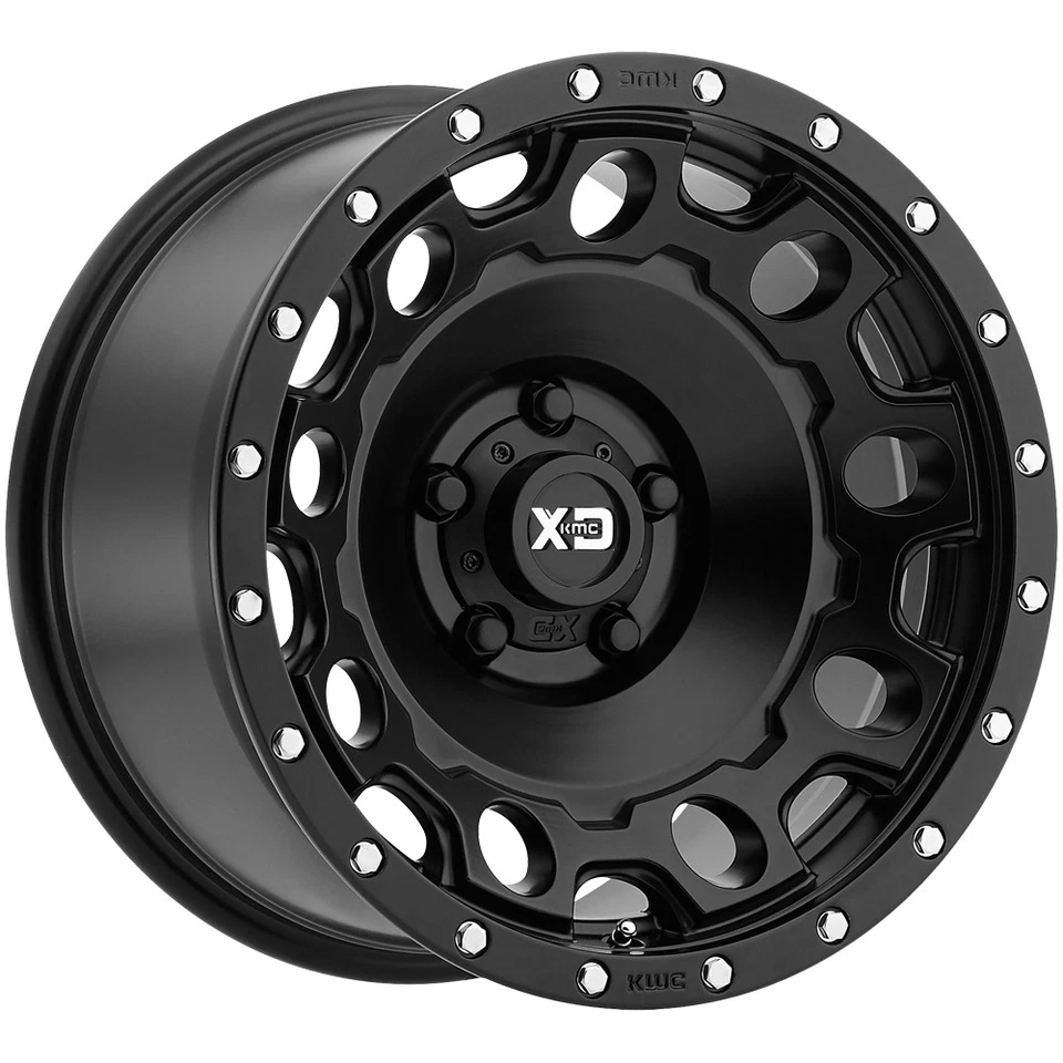 (Set of 4) XD Series XD129 Holeshot 17x8.5 5x120 +34mm Satin Black Wheels Rims Foto 2 de 4