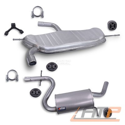 AUSPUFFANLAGE MITTELSCHALLDÄMPFER ENDSCHALLDÄMPFER FÜR AUDI A3 8P 1.6 FSI 03-07