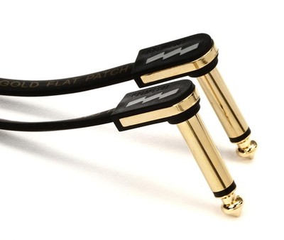 EBS PG-28 Premium Gold Flat Patch Cable - 11.02 inches (2-pack) Bundle