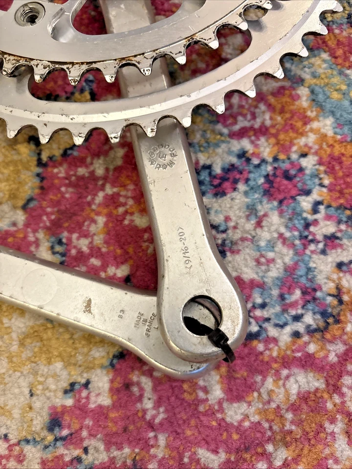 Juego de bielas cónicas cuadradas vintage Peugeot Stronglight. 170mm, 52/42t Foto 4 de 4