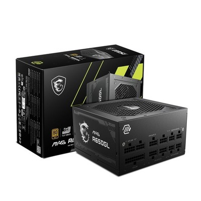 MSI MAG A650GL, Fully Modular Compact Gaming 650W Power Supply, 80+ Gold, ATX