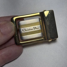 Vintage Gold And Silver Toned Christian Dior Belt Buckle For Narrow Belt Nice!