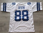 Michael Irvin White/Blue Hand signed jersey NFL size L GTSM COA Cowboys Legend